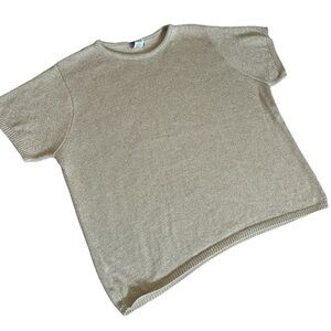 Gold metallic sweater vintage 1X